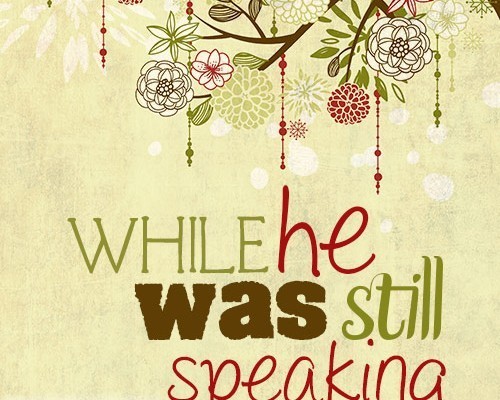 While he was still speaking