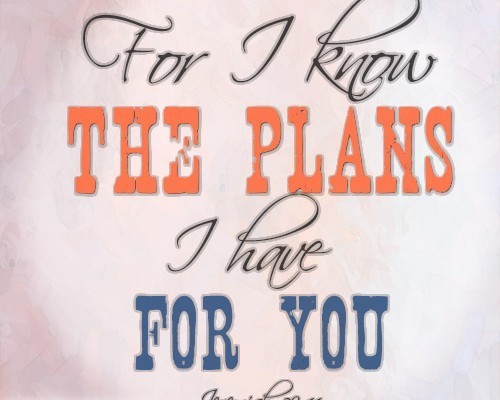 For I know the plans I have for you
