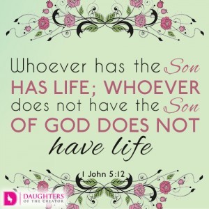 Whoever has the Son has life; whoever does not have the Son of God does not have life
