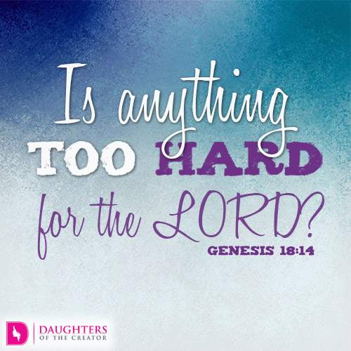 is there anything too hard for god