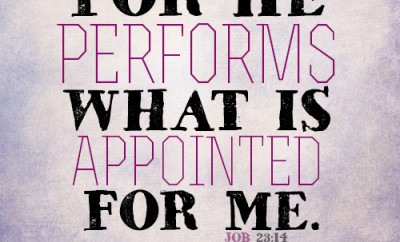 For He performs what is appointed for me