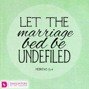 Let the marriage bed be undefiled