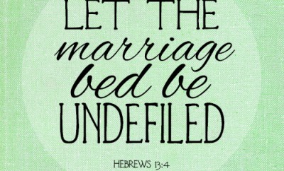 Let the marriage bed be undefiled