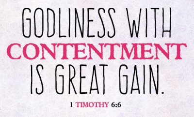 godliness with contentment is great gain