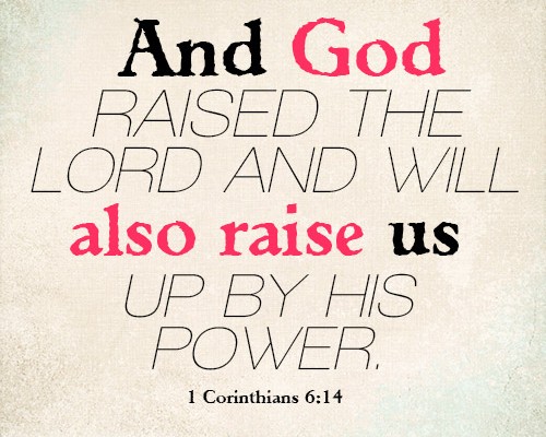 And God raised the Lord and will also raise us up by his power