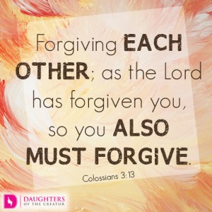 Forgiving each other; as the Lord has forgiven you, so you also must forgive