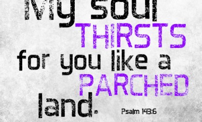 My soul thirsts for you like a parched land