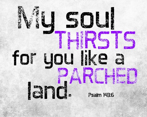 My soul thirsts for you like a parched land