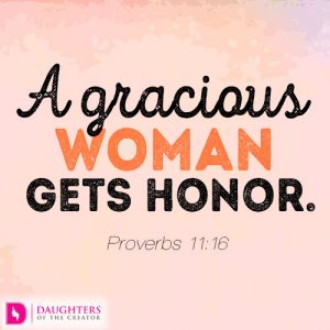 A gracious woman gets honor
