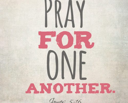 Pray for one another