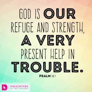 God is our refuge and strength, a very present help in trouble