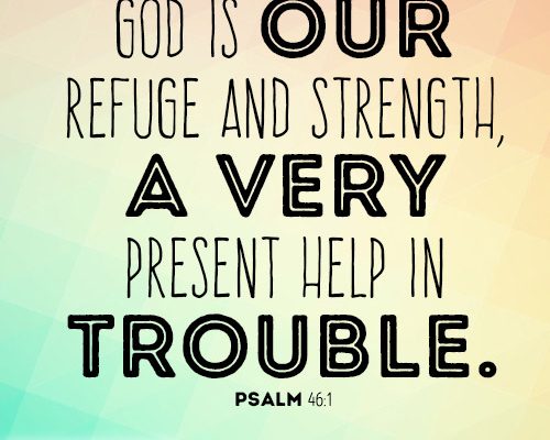 God is our refuge and strength, a very present help in trouble
