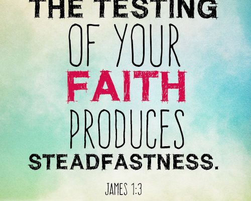 The testing of your faith produces steadfastness