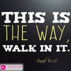This is the way, walk in it