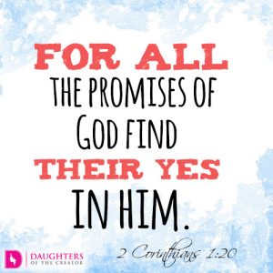 For all the promises of God find their Yes in him2